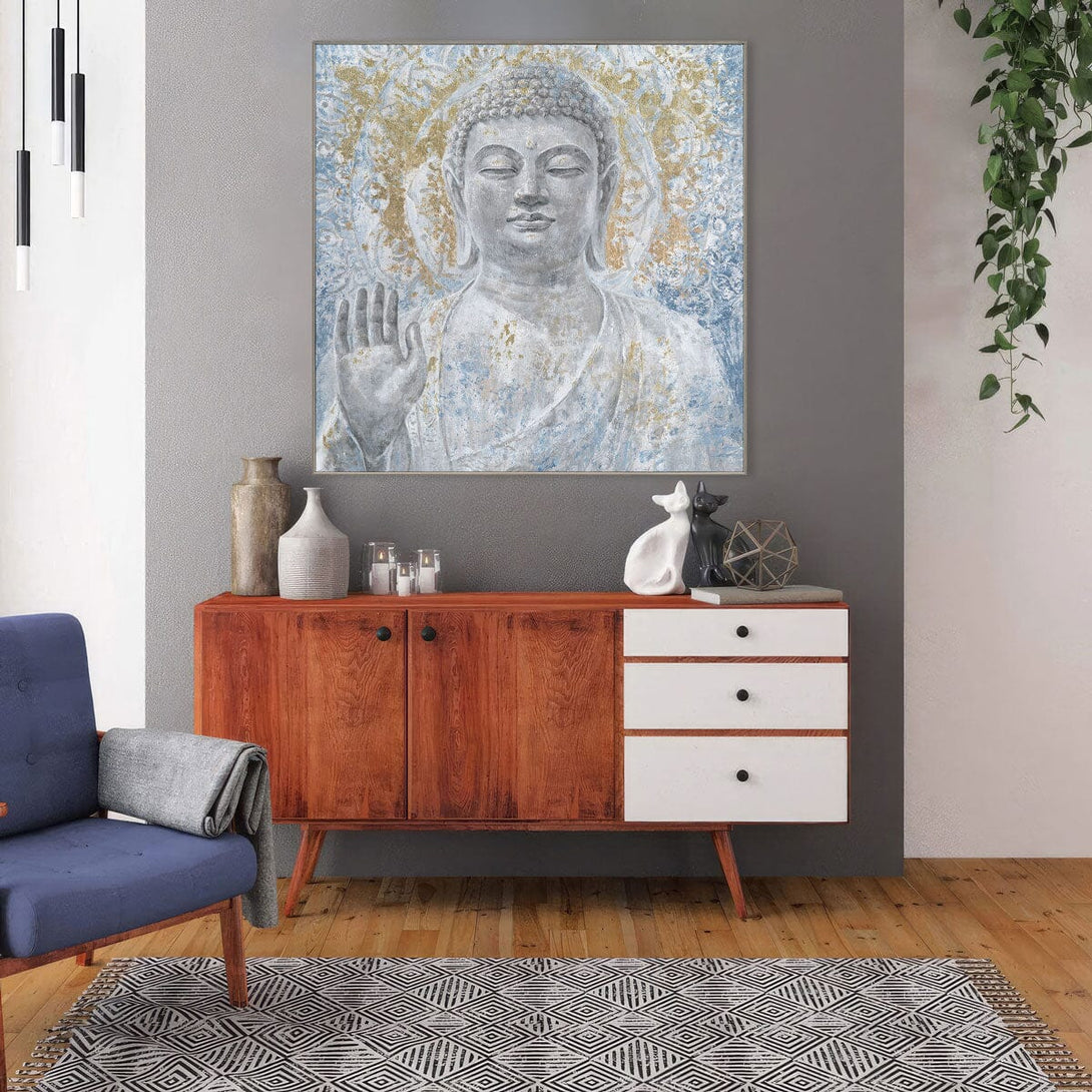 Golden Guardian - Textured Buddha Painting#K5119 Painting artwepaint 