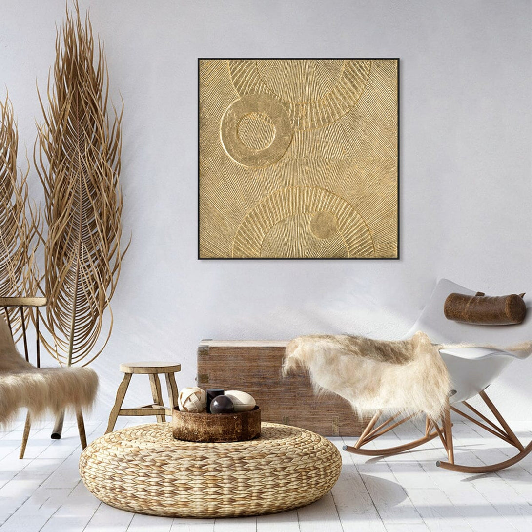 Golden Halo - Textured Abstract Painting#M6957 Painting artwepaint 