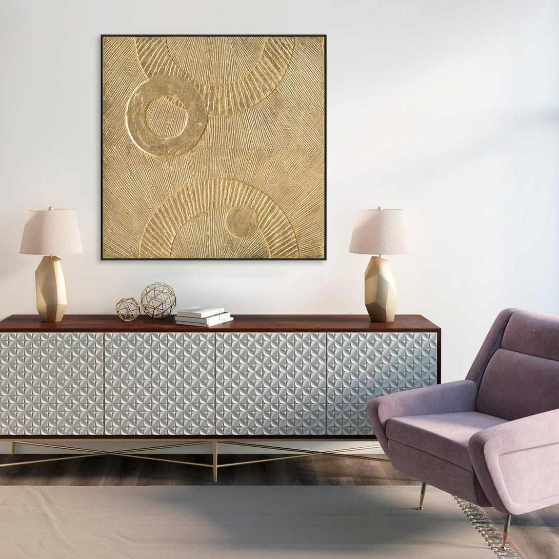 Golden Halo - Textured Abstract Painting#M6957 Painting artwepaint 