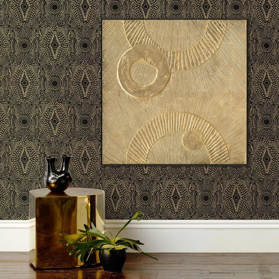 Golden Halo - Textured Abstract Painting#M6957 Painting artwepaint 