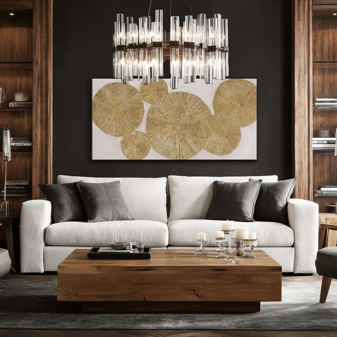Golden Harmony - Modern Gold Foil Texture Painting#L5075 Painting artwepaint 