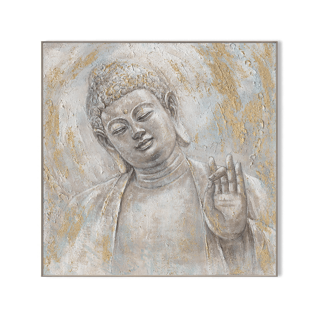 Golden Harmony - Textured Buddha Painting#L0701 Painting artwepaint 