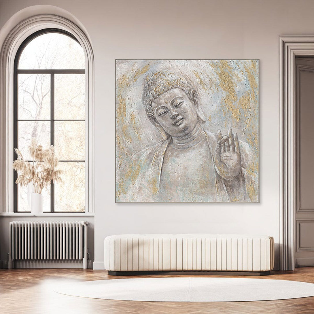 Golden Harmony - Textured Buddha Painting#L0701 Painting artwepaint 