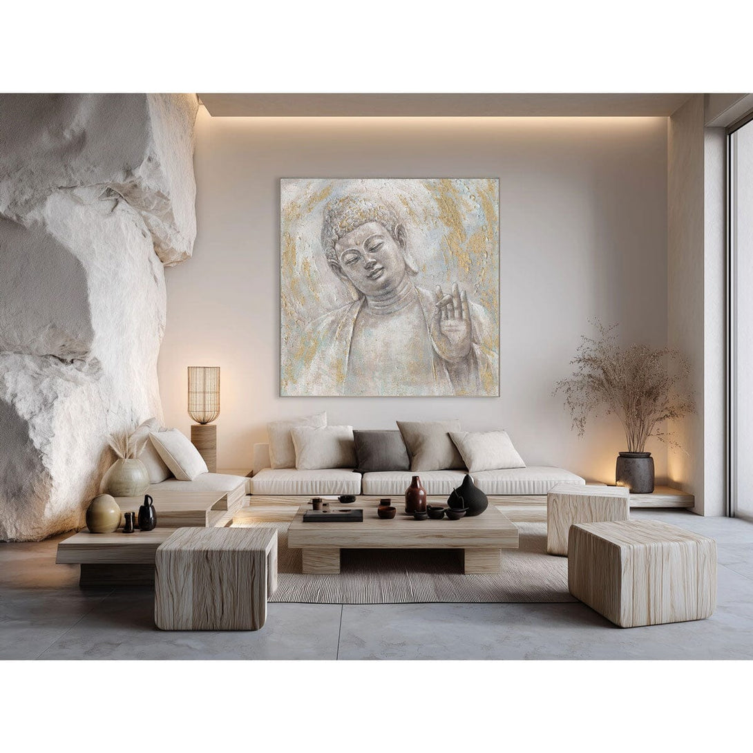 Golden Harmony - Textured Buddha Painting#L0701 Painting artwepaint 