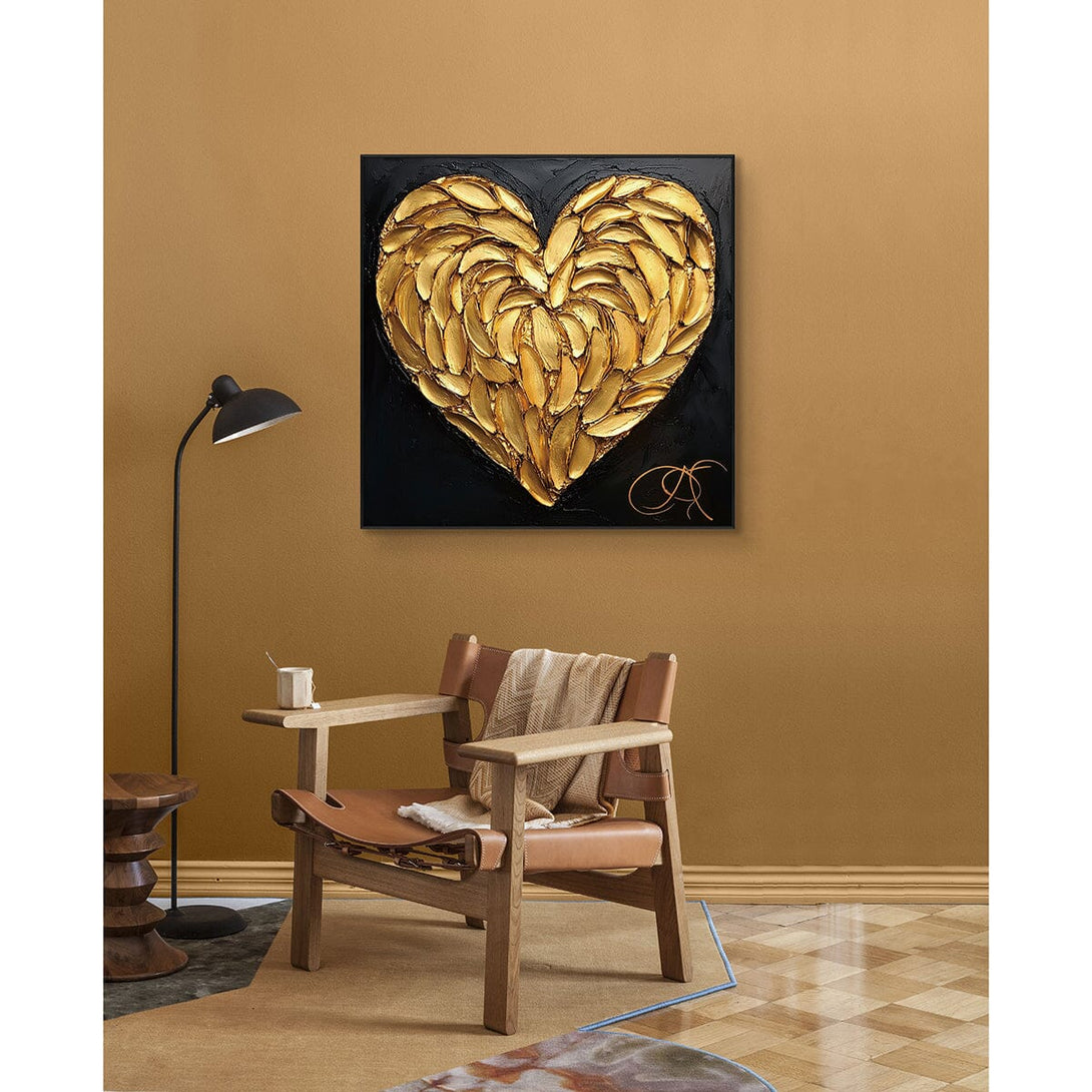 Golden Heart - Textured Love Painting #PIX8(166) Painting artwepaint 