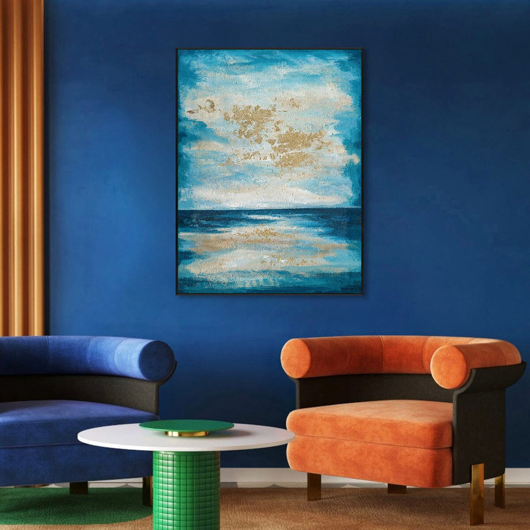 Golden Horizon – Large Abstract Oil Painting #J5104 Painting artwepaint 