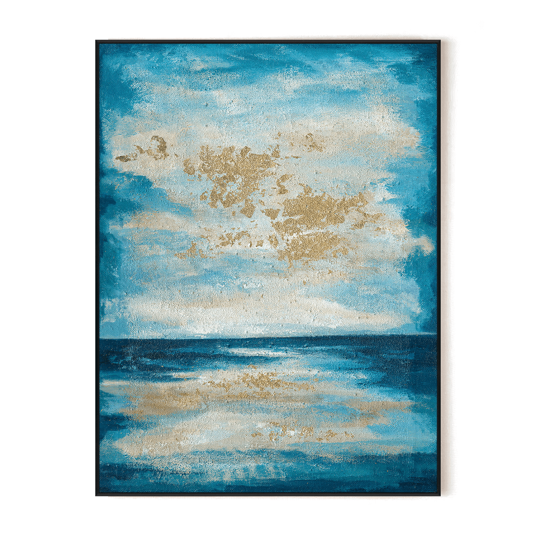 Golden Horizon – Large Abstract Oil Painting #J5104 Painting artwepaint 