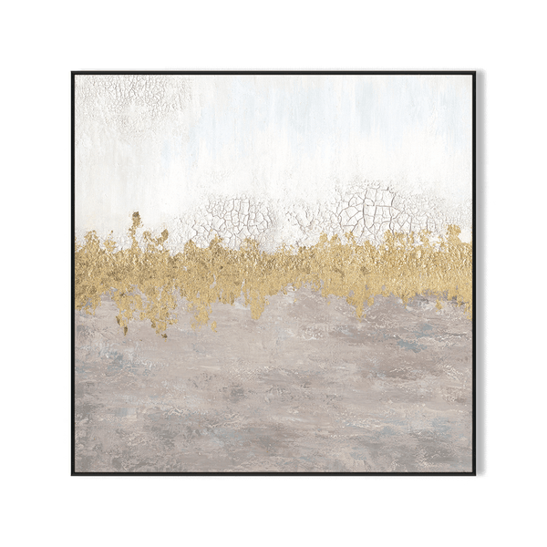 Golden Horizon – White & Beige Abstract Painting #L4532 Painting artwepaint 