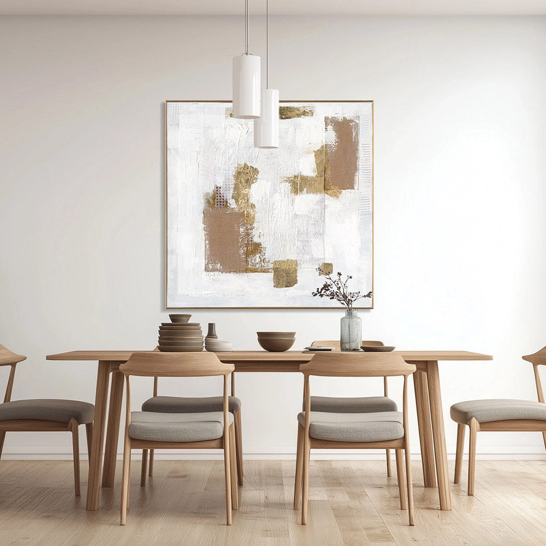 Golden Ivory - Abstract Textured Painting #M8120 Painting artwepaint 