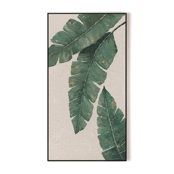 Golden Leaf Shadow - Tropical Textured Painting #L0618 Painting artwepaint 