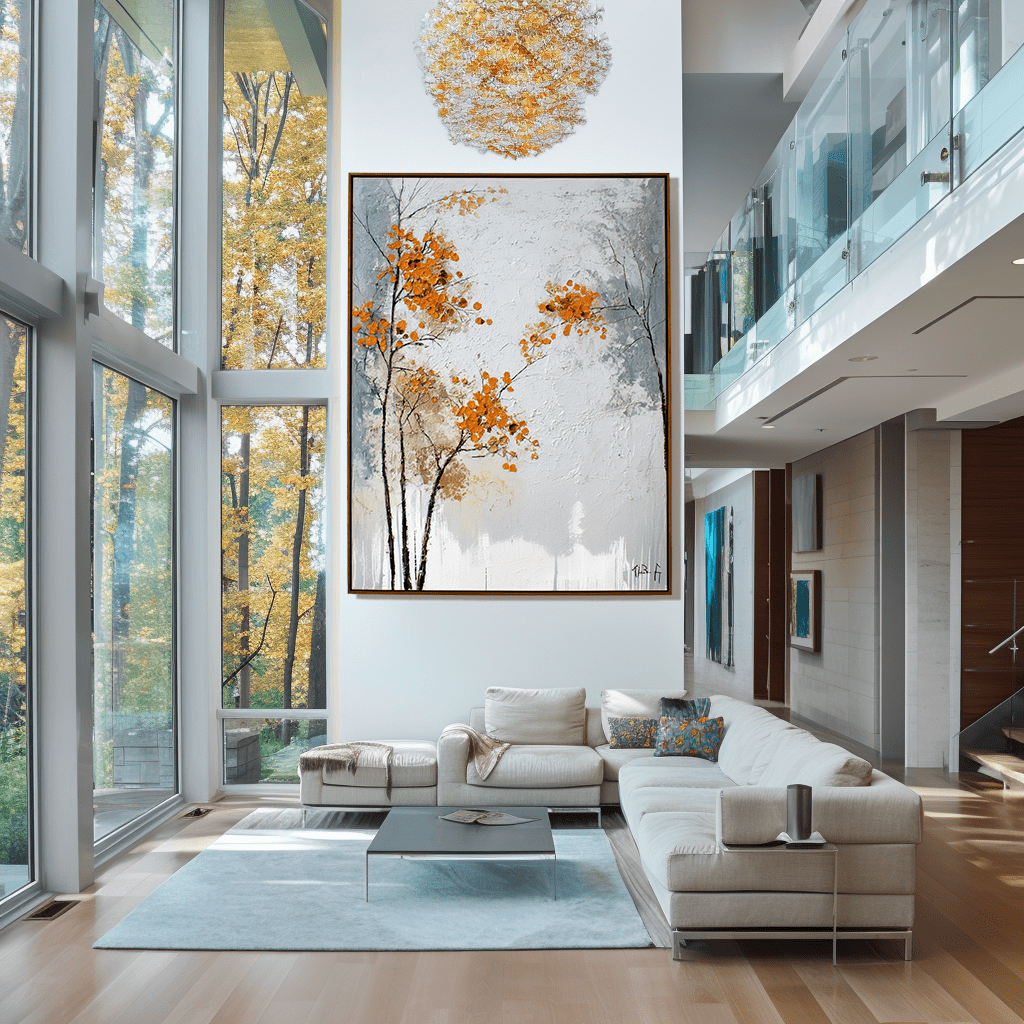 Golden Leaves – Autumn Tree Painting #55 Painting artwepaint 