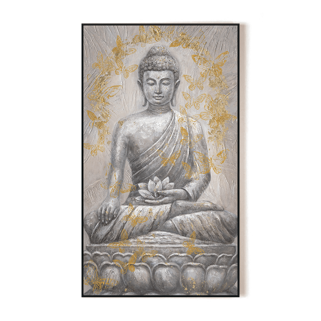Golden Lotus - Buddha Holding Flower Painting#L5012 Painting artwepaint 
