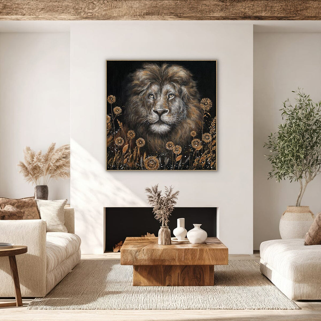 Golden Majesty - Lion Oil Painting#L5040 Painting artwepaint 