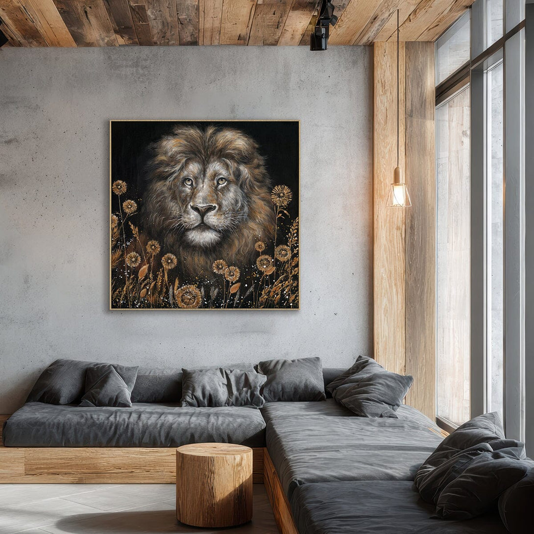 Golden Majesty - Lion Oil Painting#L5040 Painting artwepaint 