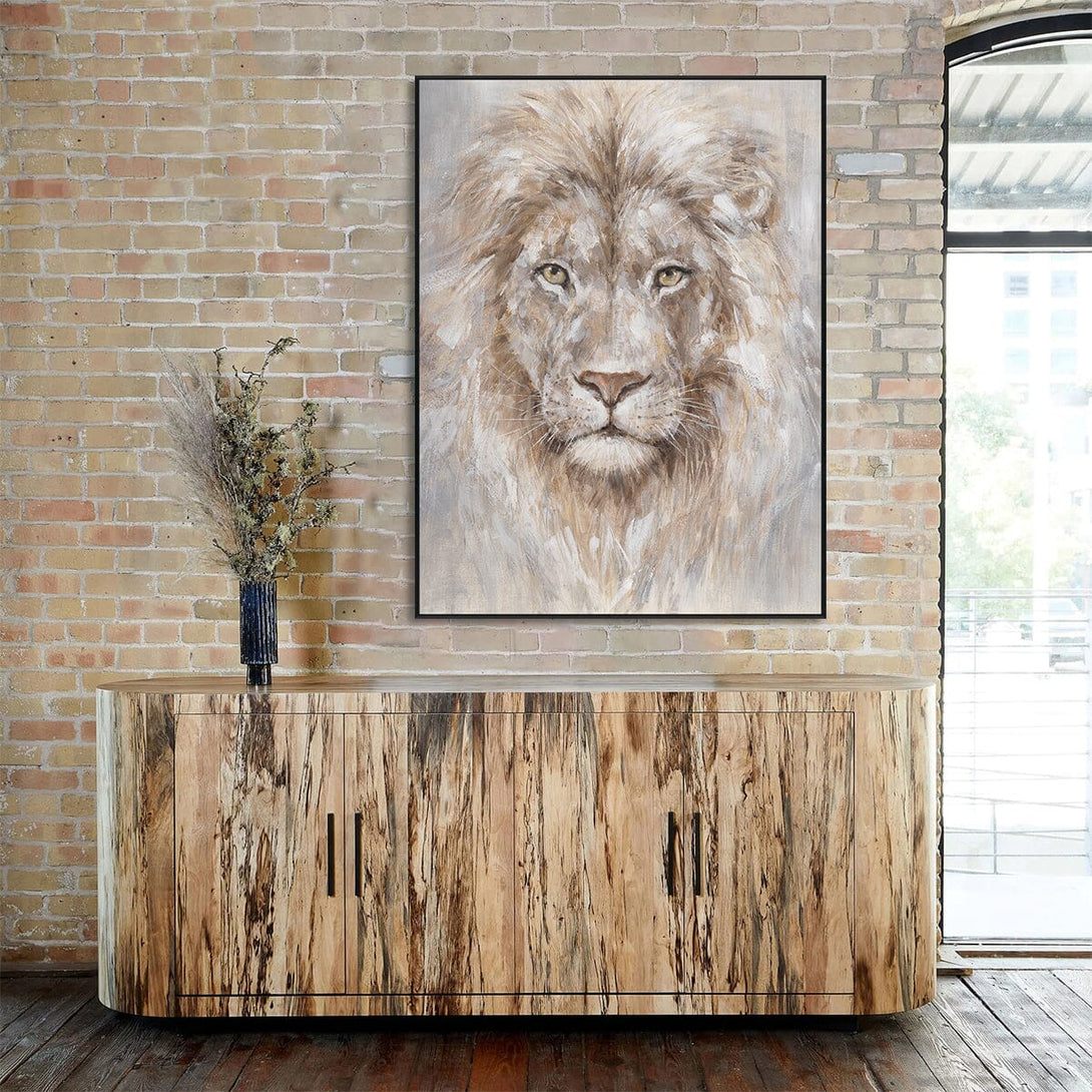 Golden Mane Lion - Brown Gold Wildlife Painting #M0614 Painting artwepaint 