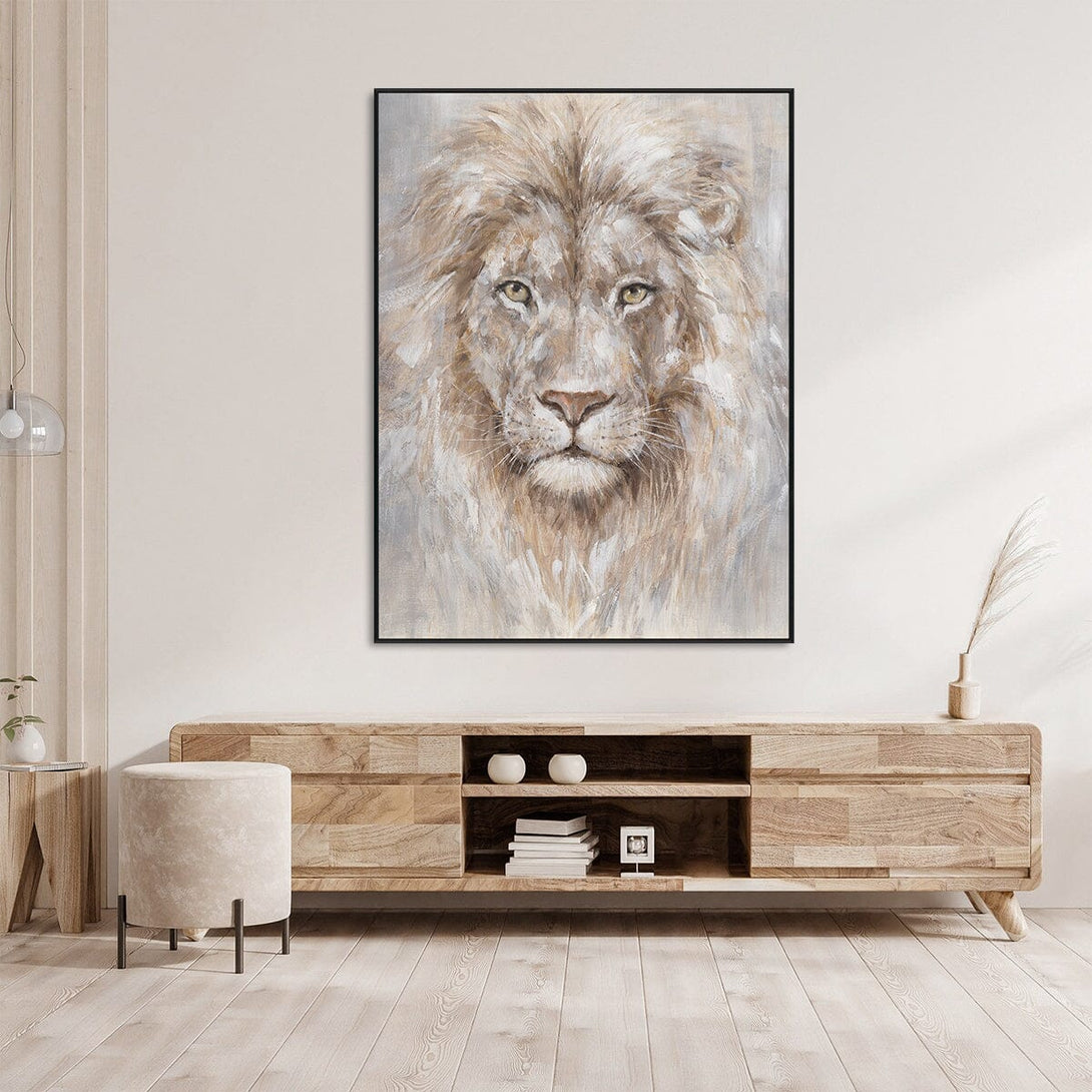 Golden Mane Lion - Brown Gold Wildlife Painting #M0614 Painting artwepaint 
