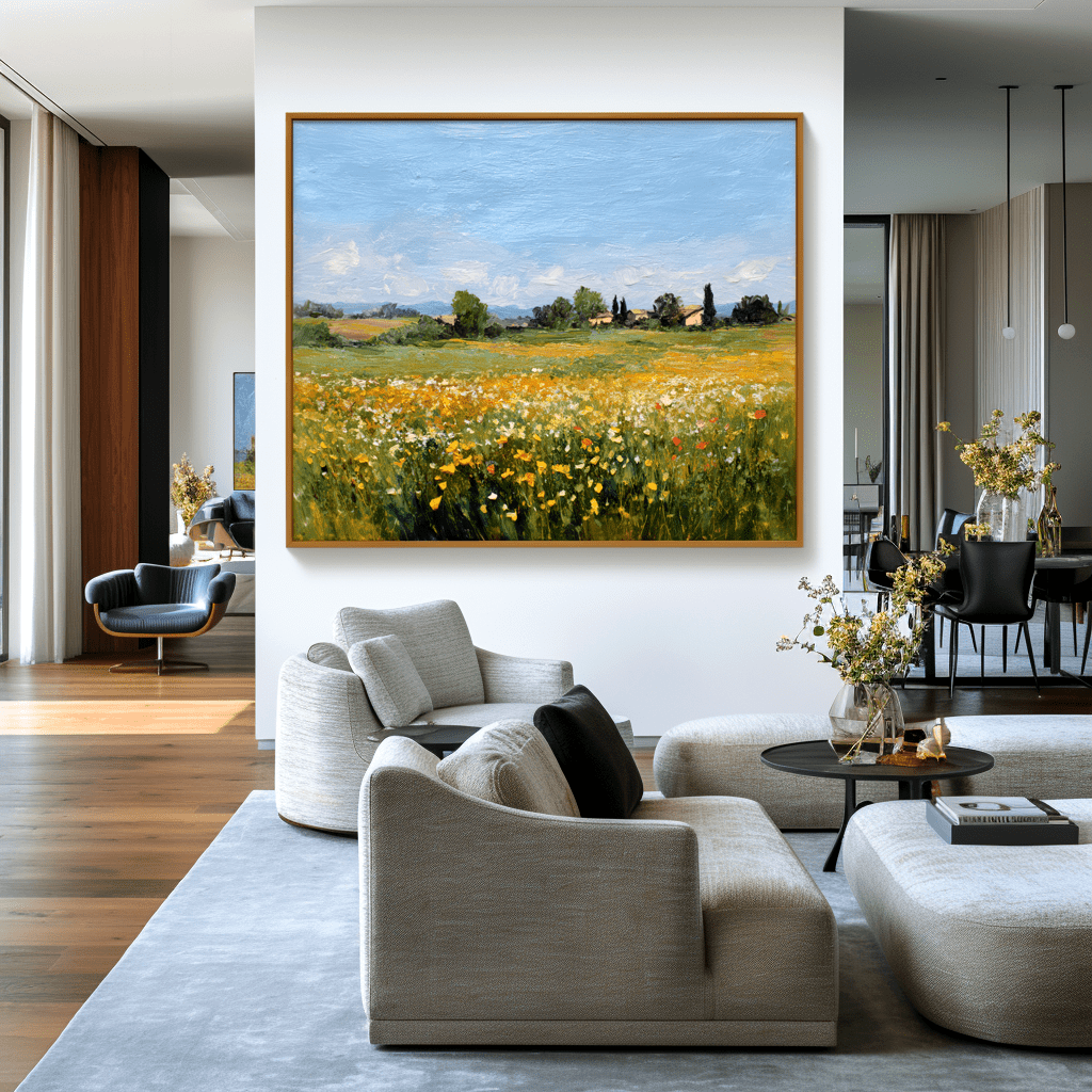 Golden Meadow – Field Landscape Oil Painting #awp26 Painting artwepaint 