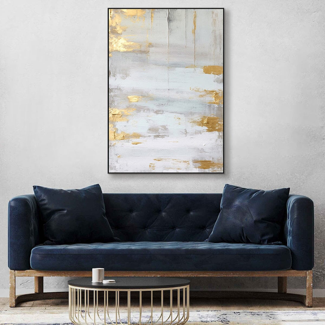 Golden Mist – Abstract Grey Gold Painting #MH1214(54) Painting artwepaint 