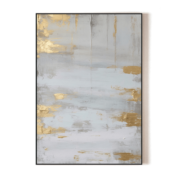 Golden Mist – Abstract Grey Gold Painting #MH1214(54) Painting artwepaint 
