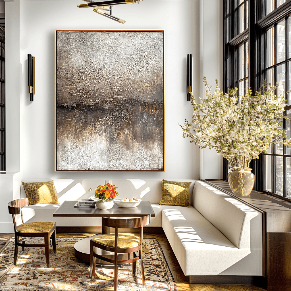 Golden Mist Textured Abstract Painting #93010 Painting artwepaint 