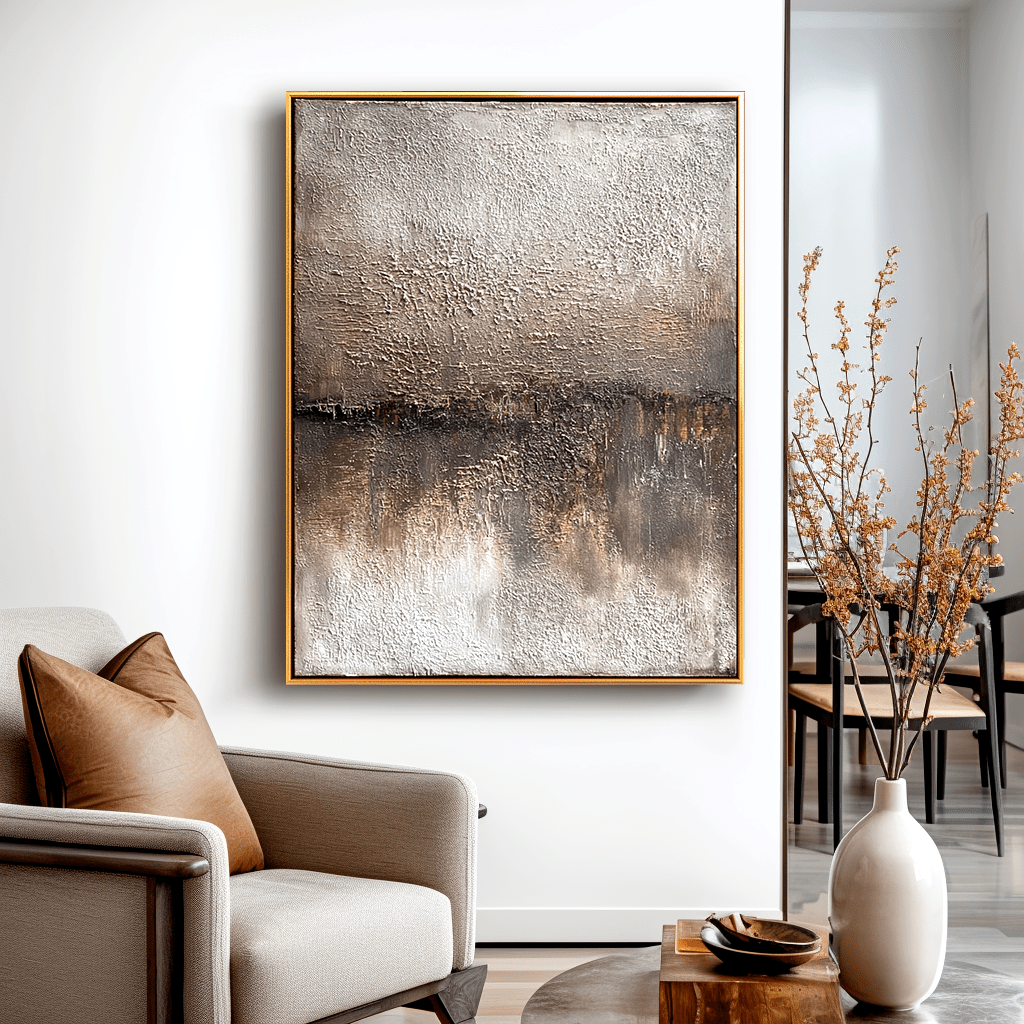 Golden Mist Textured Abstract Painting #93010 Painting artwepaint 