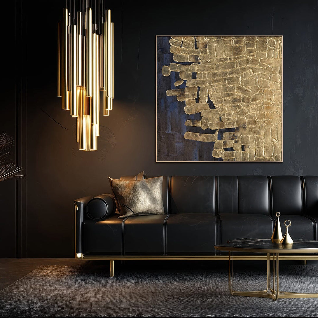 Golden Mosaic - Luxe Abstract Texture #M4656 Painting artwepaint 