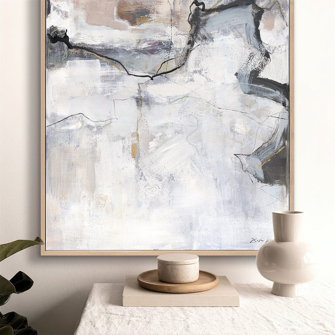 Golden Motion - Black & White Abstract Painting#M6886 Painting artwepaint 