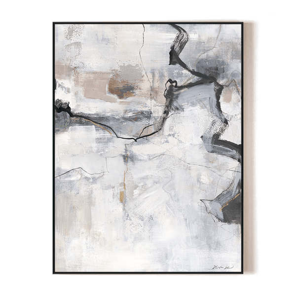 Golden Motion - Black & White Abstract Painting#M6886 Painting artwepaint 