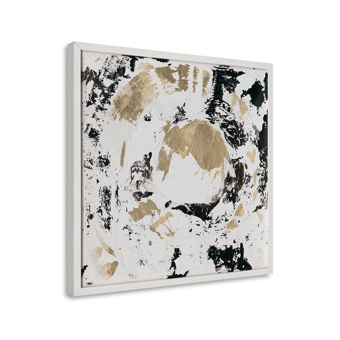 Golden Orbit - Black and White Abstract Painting #M5644 Painting artwepaint 