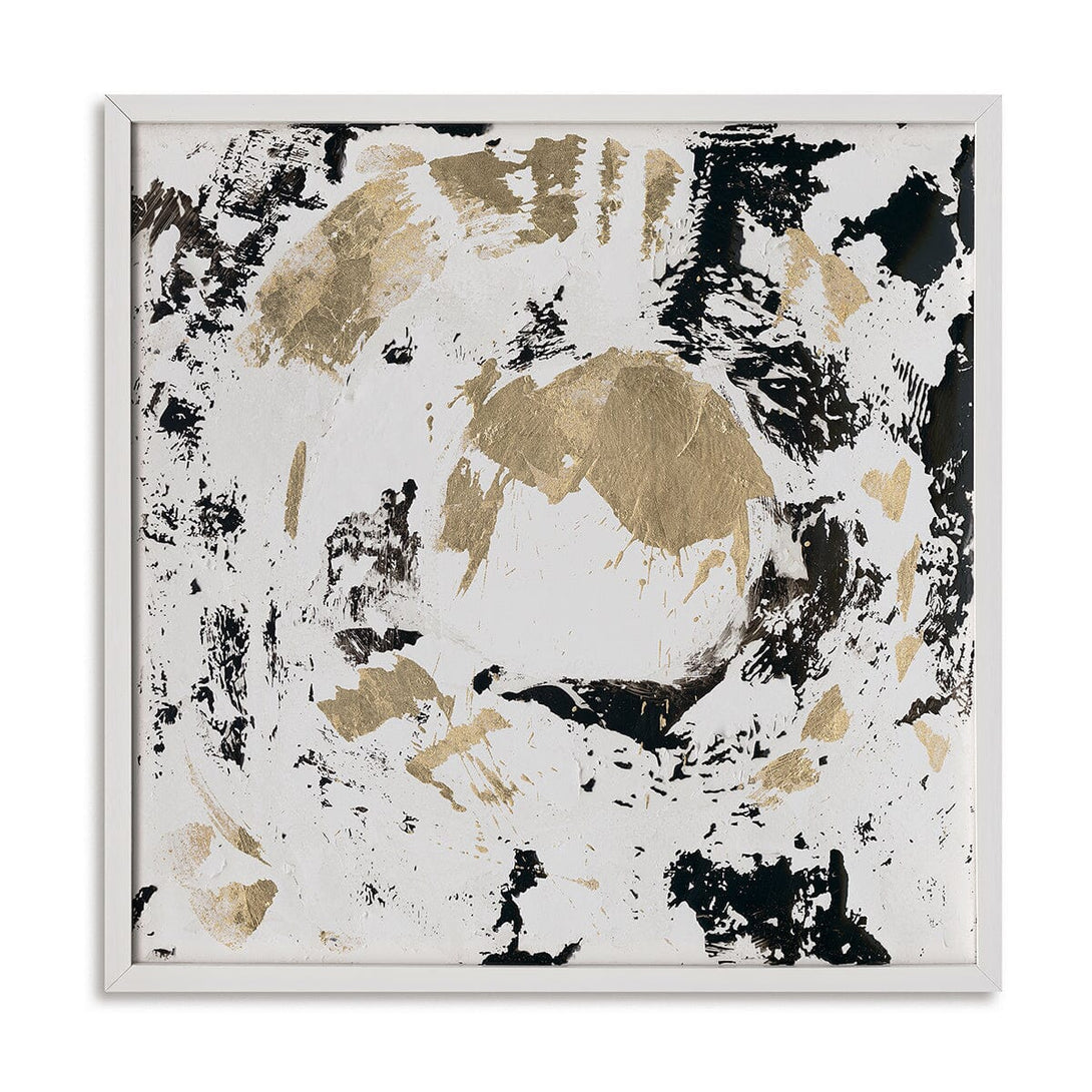 Golden Orbit - Black and White Abstract Painting #M5644 Painting artwepaint 