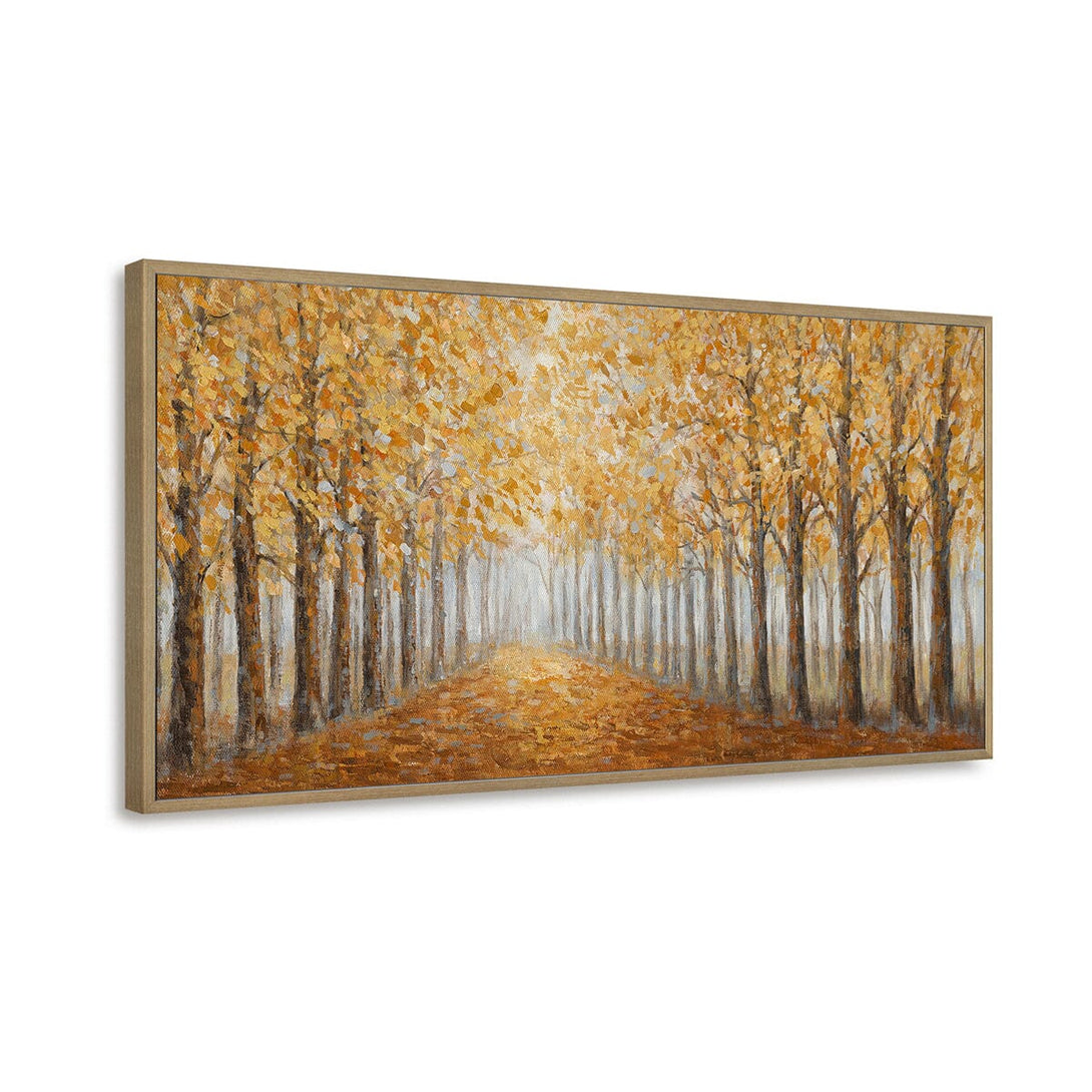 Golden Pathway - Autumn Forest Avenue#L0572 Painting artwepaint 