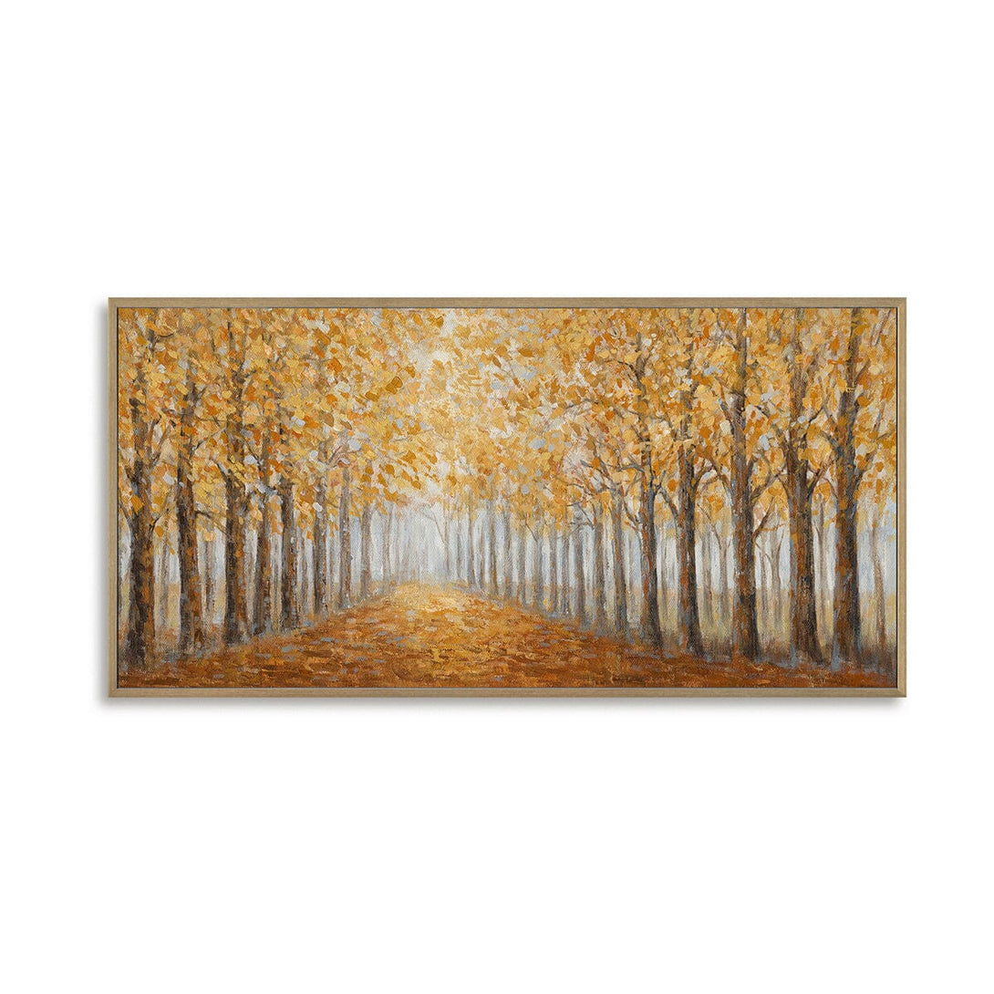 Golden Pathway - Autumn Forest Avenue#L0572 Painting artwepaint 