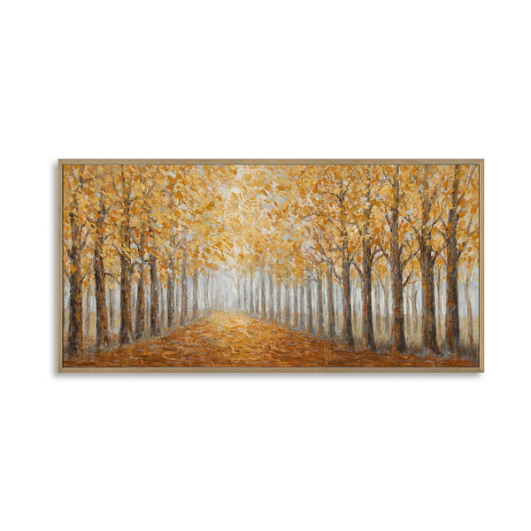 Golden Pathway - Autumn Forest Avenue#L0572 Painting artwepaint 