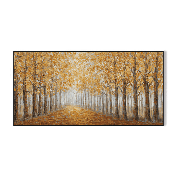 Golden Pathway - Autumn Forest Avenue#L0572 Painting artwepaint 
