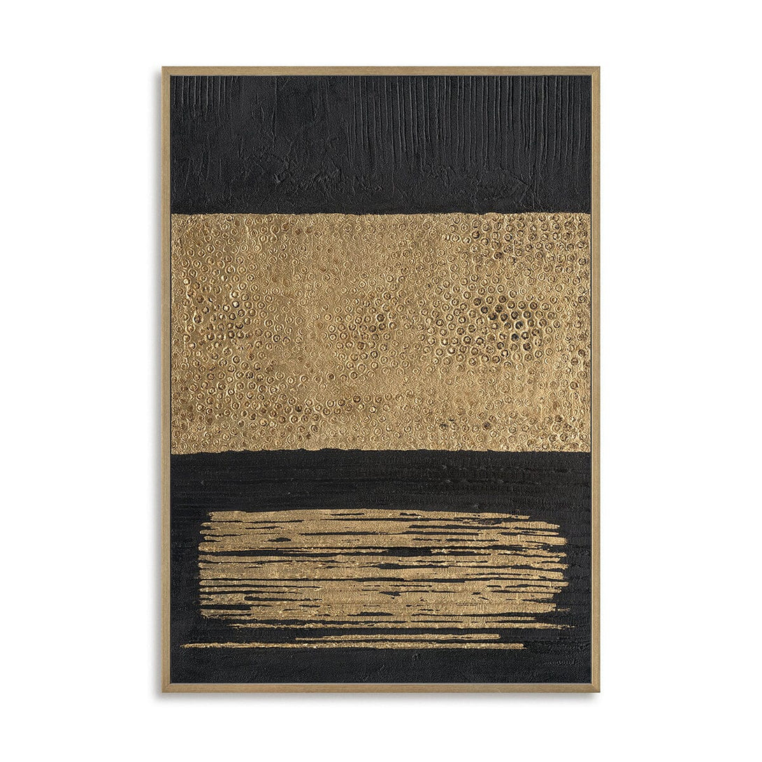 Golden Prelude - Black & Gold Textured Art#M4506 Painting artwepaint 
