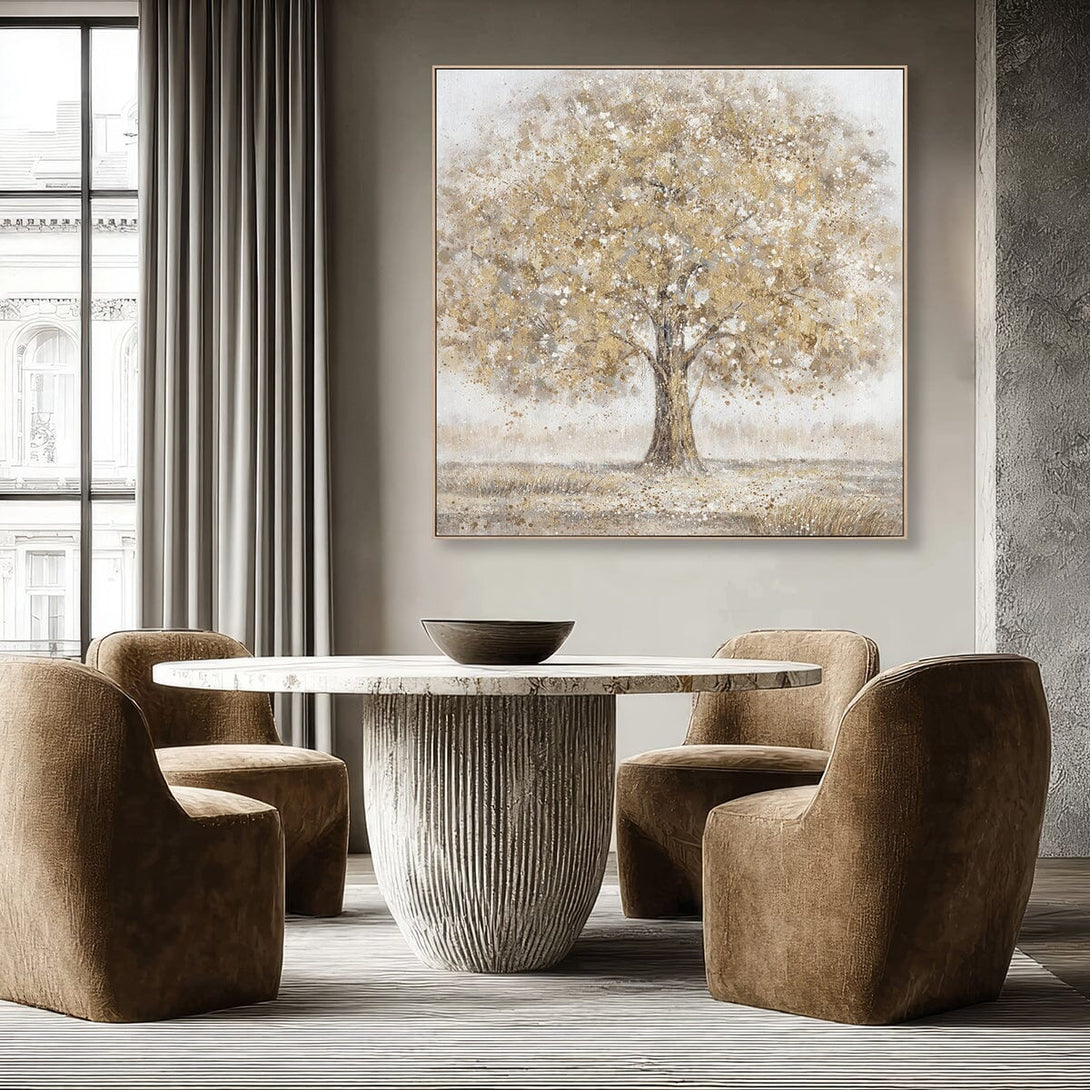Golden Radiance - Modern Abstract Tree#L0559 Painting artwepaint 