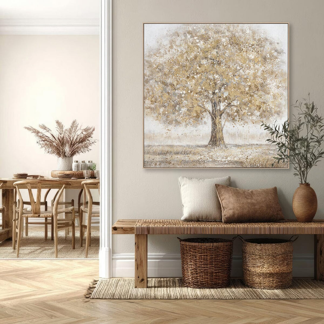 Golden Radiance - Modern Abstract Tree#L0559 Painting artwepaint 