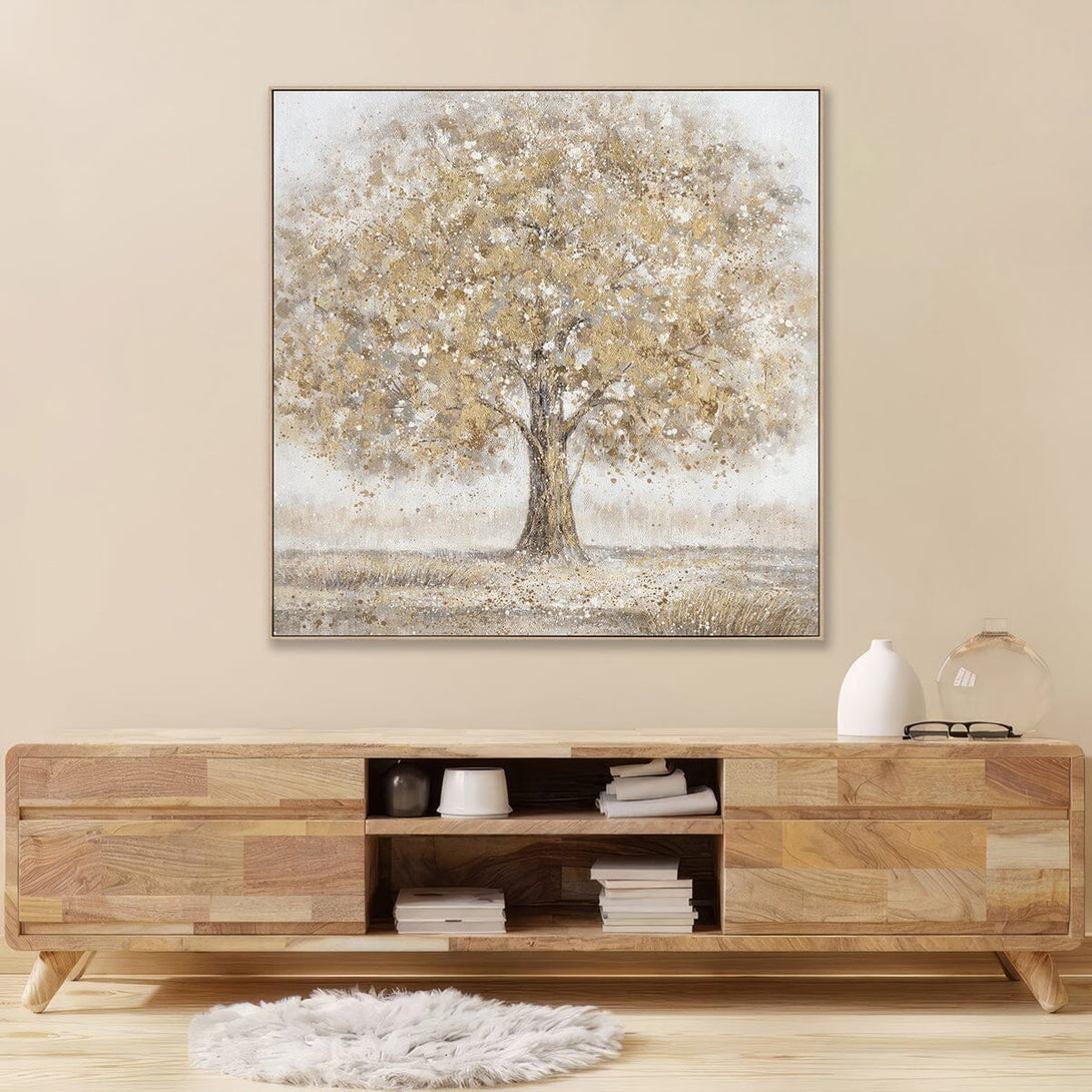 Golden Radiance - Modern Abstract Tree#L0559 Painting artwepaint 