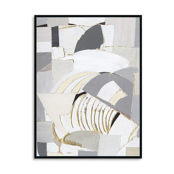 Golden Reflection - Geometric Abstract Gold Foil Painting#L5744 Painting artwepaint 