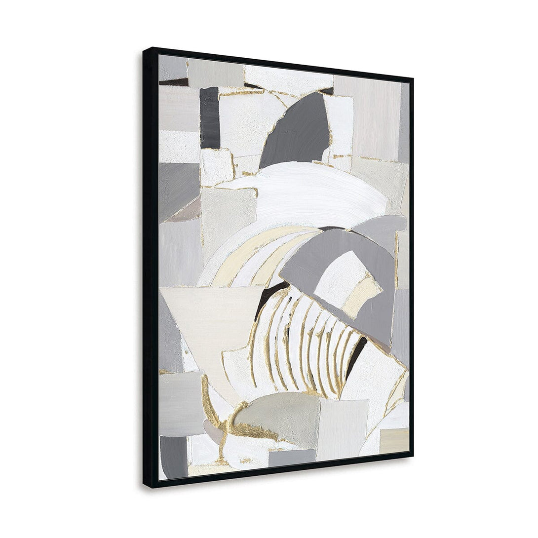 Golden Reflection - Geometric Abstract Gold Foil Painting#L5744 Painting artwepaint 