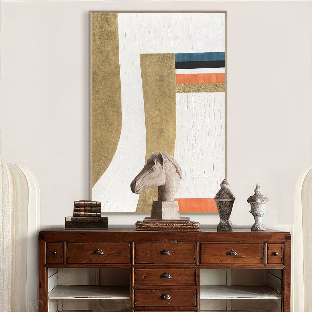 Golden Rhythm - Modern Geometric Abstract#M4653 Painting artwepaint 
