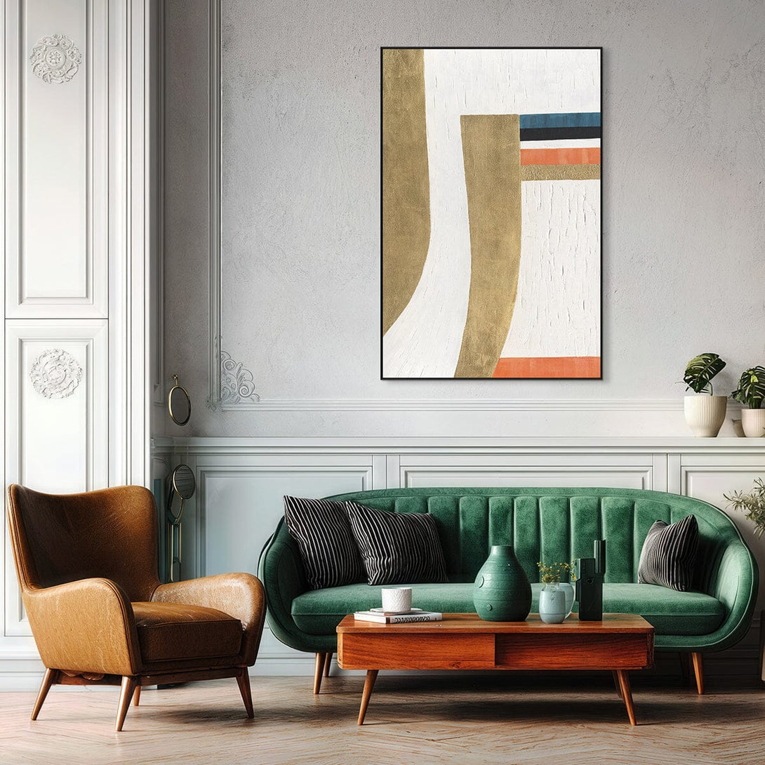 Golden Rhythm - Modern Geometric Abstract#M4653 Painting artwepaint 