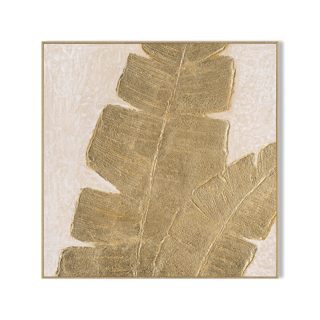 Golden Rhythm - Textured Banana Leaf Painting#L5099 Painting artwepaint 