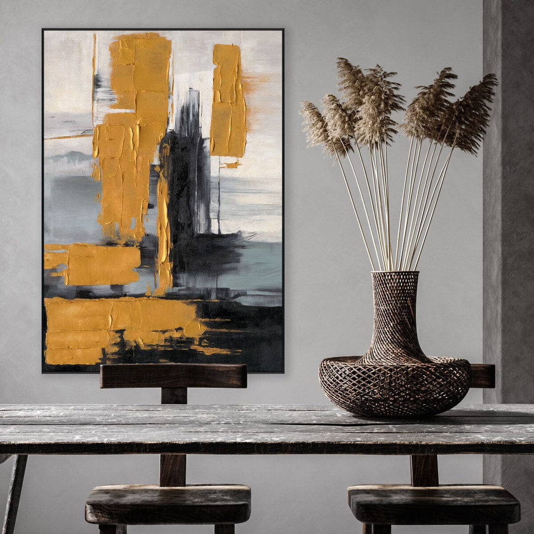 Golden Rise - Modern Abstract Canvas #M4776 Painting artwepaint 