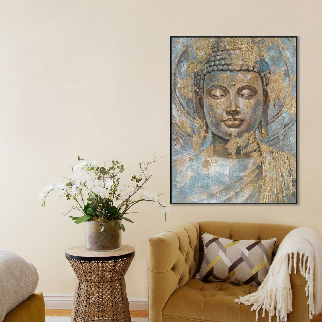 Golden Serenity - Buddha Front Portrait Painting#L0681 Painting artwepaint 