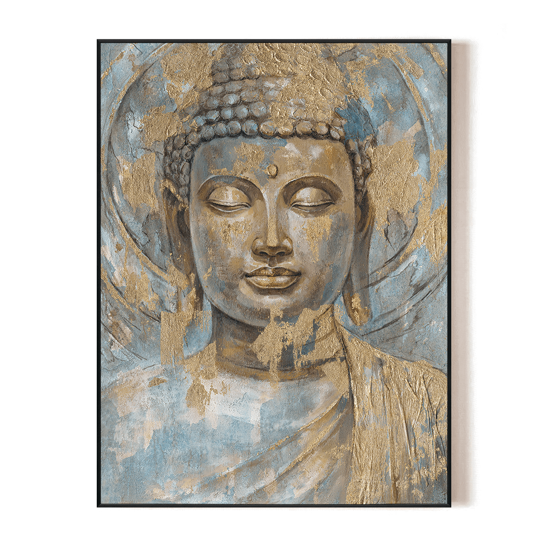 Golden Serenity - Buddha Front Portrait Painting#L0681 Painting artwepaint 