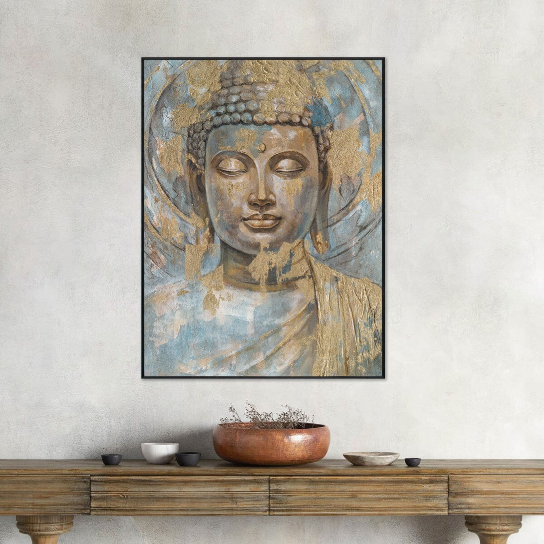 Golden Serenity - Buddha Front Portrait Painting#L0681 Painting artwepaint 