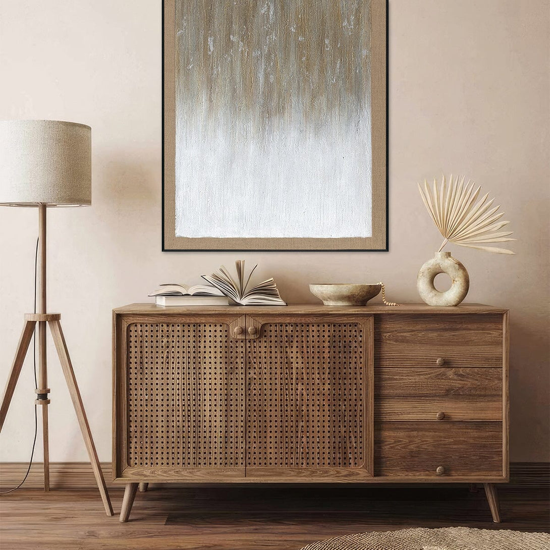 Golden Silence - Brown Textured Abstract #J5070 Painting artwepaint 