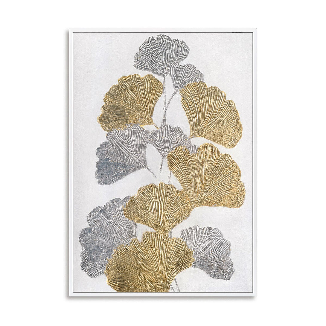 Golden & Silver Dance - Ginkgo Relief Art Painting#L5078 Painting artwepaint 