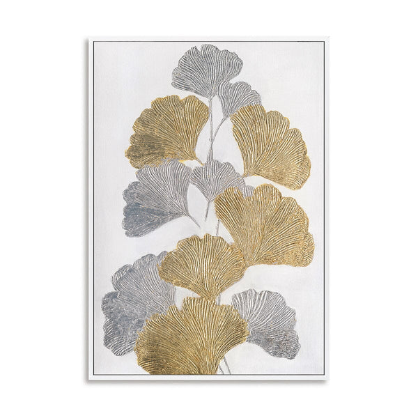 Golden & Silver Dance - Ginkgo Relief Art Painting#L5078 Painting artwepaint 